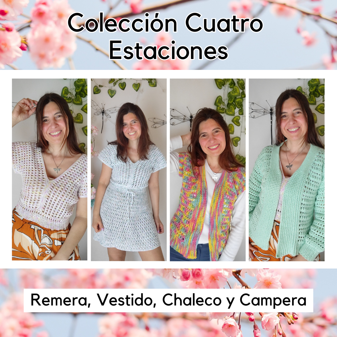 Curso online Colección Cuatro Estaciones Remera, Vestido, Chaleco y Campera